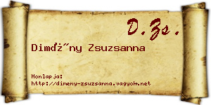 Dimény Zsuzsanna névjegykártya