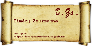Dimény Zsuzsanna névjegykártya