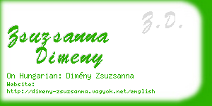 zsuzsanna dimeny business card